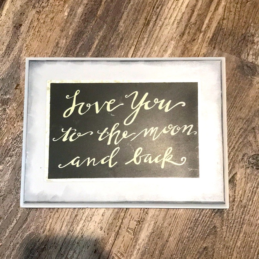 Wall decor “love you to the moon and back”.